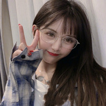 ulzzang round face myopia glasses women have a degree Korean version of the tide retro Harajuku style square frame glasses frame net red section
