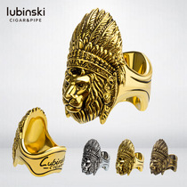 Lubinski LUBINSKI cigar holder lion white copper multifunctional portable personalized gray cigarette holder ring