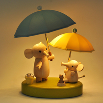 jeancard small night light LED headboard table lamp charging solid wood send girl girlfriend child birthday gift idea