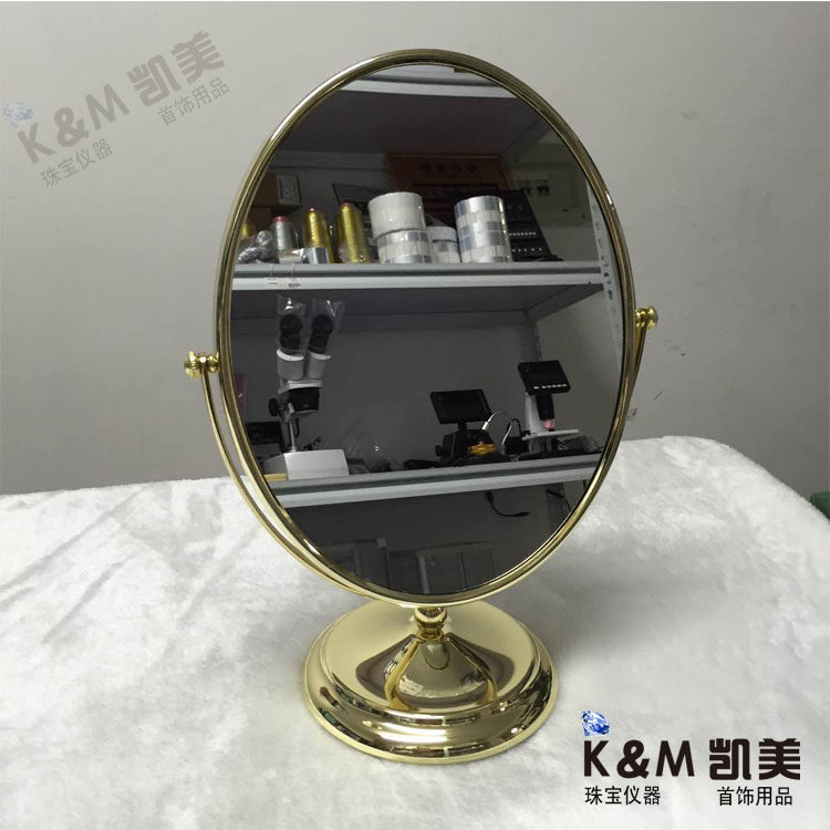 Exploits Fancy Jewelry Beauty Mirror Try Metal Oval Mirror Bifacial Classic Jewelry Display Table Mirror