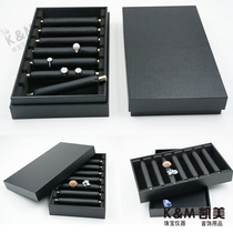 Black Removable Ring Containing Pan Jewelry Counter Ring Tray Drilled Ring Rod look at stock Show disc