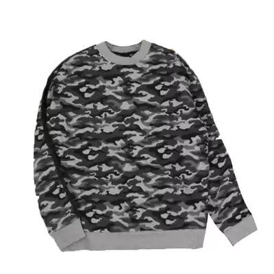 Fashion camouflage plus Velvet good goods military style loose large size round neck sports leisure thick cotton T bottom men's clothing