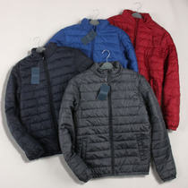 Rib strips warm fashion cotton-padded clothing light winter cotton stand collar loose casual large size short coat mens clothing