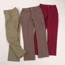 Female Money Professional Outdoor Long Pants Multi-Pocket Breathable Motion Micro-Bomb Vanguard Pants Straight Barrel Casual Pants Tooling Women Pants