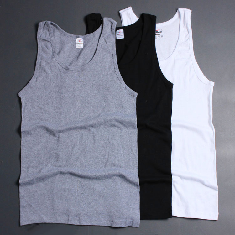 Cotton đàn hồi cao của nam giới mồ hôi vest Slim thể dục mùa hè thể thao giản dị cơ bắp của nam giới làm việc áo sơ mi