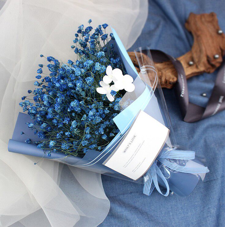 ins starry dried flowers A lot of people like this blue