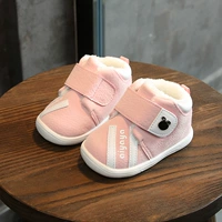 Детская обувь для женщин 1-2 лет, зимняя теплая обувь из 2 хлопка для мальчиков, детская хлопковая обувь на мягкой подошве, обувь для малышей, хлопчатобумажная обувь 2 плюс, толстый бархат