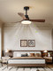 2026 New Model Vintage Fan Light American Retro Living Room Ceiling Fan Light Restaurant Variable Frequency Integrated Fan Light Bedroom Light