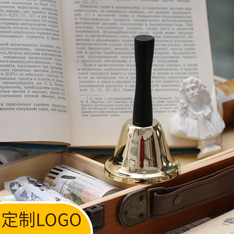 Christmas bell Bell Hand Ledger Accessories Premium Reminder called Handshake bell Imitation Golden 65mm Metal Rocking Bell Decoration