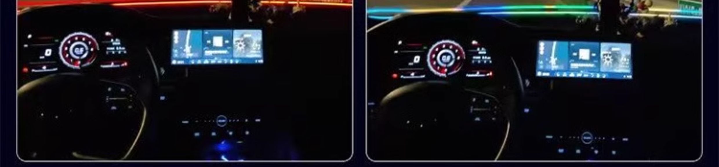 Car Led Front Hidden Soundproof Strip, Colorful Central Control Ambient Light, Remote Control App-Controlled Modified Lighting Strip