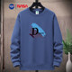 NASA2024 ພາກຮຽນ spring ຄໍມົນ sweatshirt ບາງໆຜູ້ຊາຍບວກກັບ velvet ຂະຫນາດໃຫຍ່ນັກສຶກສາ trendy ວ່າງຝ້າຍໄວຫນຸ່ມເສື້ອທີເຊີດ