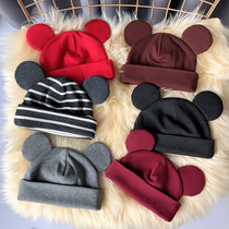 Baby hat spring autumn and winter 03-6 months cute super cute girl baby ear cap child ear tide hat male double layer