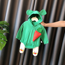 Baby triangle dress suit Korean version of men and women baby spring dress 100 days baby bag butt clothes tide spring and autumn three months