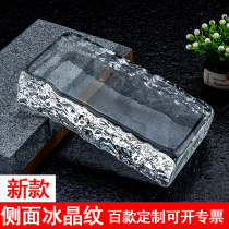 New glass brick Transparent square polished crystal brick Bar light-transmissive frosted brick Partition bar outdoor bathroom