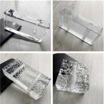 Glass brick Transparent square crystal brick Frosted brick Bathroom partition wall Bar bar Outdoor home improvement bar square