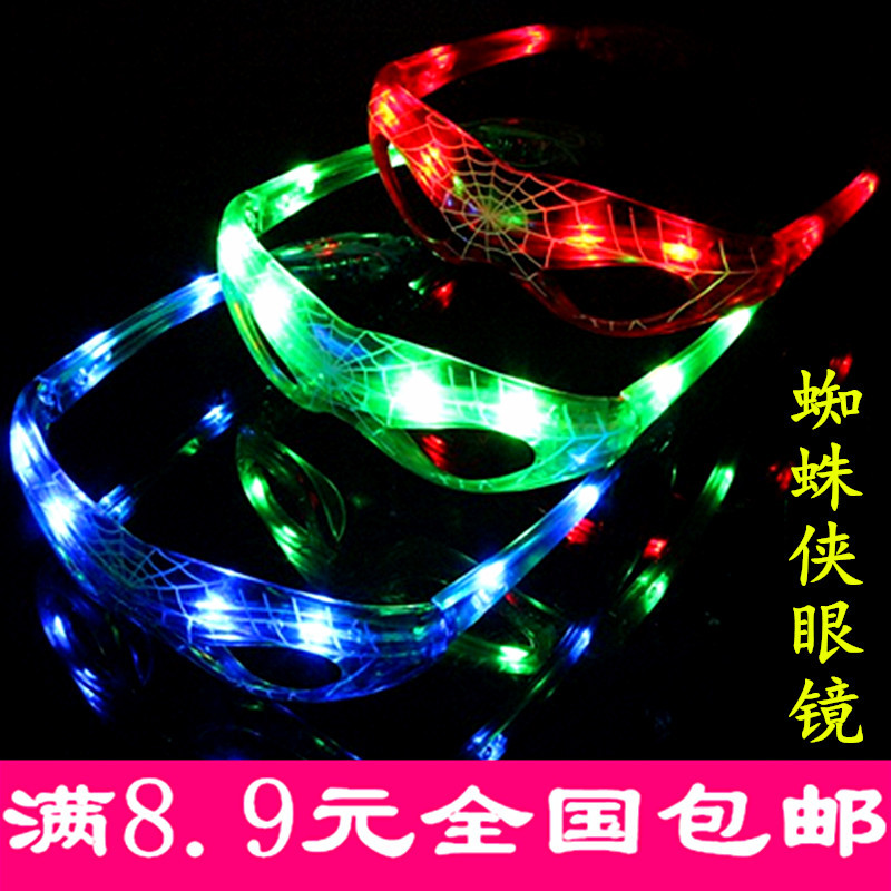 Factory Direct Sales of Spider-Man Glowing Glasses, Flashing Glasses for Holiday Parties and Dance Parties, Led Glasses in Stock Factory Direct Sales of Spider-Man Glowing Glasses, Flashing Glasses for Holiday Parties and Dance Parties, Led Glasses in Stock