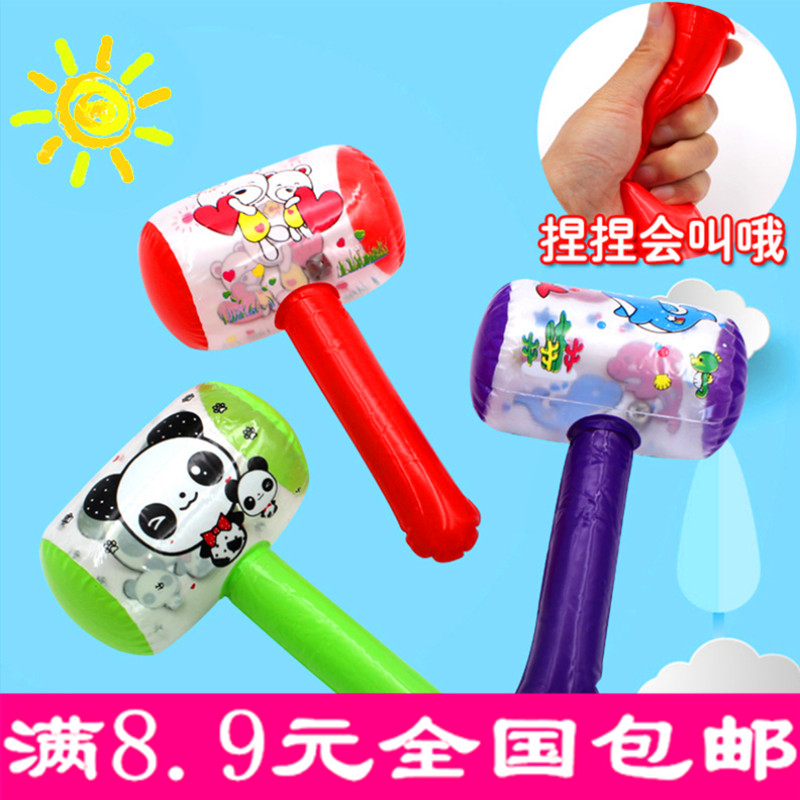 Inflatable hammer manufacturers cartoon inflatable hammer leather goods batch pvc hammer inflatable hammer inflatable toy