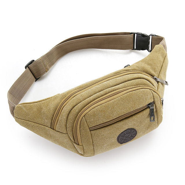 2023 New Canvas Waist Bag Unisex Multifunctional Cashier Bag Money Collection Business Bag Outdoor Sports Backpack Small