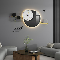 Modern minimalist Hanging clock Living room Home Fashion Light Extravagant Hanging Wall Clock Creative Hanging web Red Decorative Silent clock