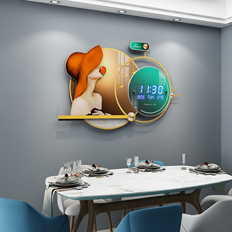 Nordic Living Room Decoration Painting Genguan Aisle Light Extravagant Sofa Background Wall Hung Painting Dining Room 2021 Atmosphere Mural Wall Painting