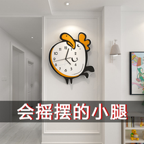 Creative Cartoon Hang Clocks Modern Minima Living Room Home Fashion Timepieces Cute Children Personality Decorative Clock Hanging Wall