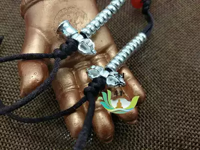 925 sterling silver counter Recite Buddha count diamond bell pestle counter Large suitable for 712 Hao rosary beads