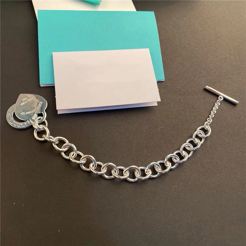 Amzy Heart-Shaped Ot Buckle Chain Bracelet for Women, Fashionable and Luxurious, Versatile Gift for Best Friends, Ot-Shaped Ring Chain Bracelet