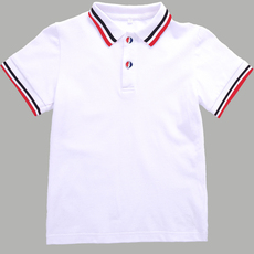 детская форма 幼儿园园服白色polo衫体恤夏季中小学生校服儿童短袖t恤纯棉夏装