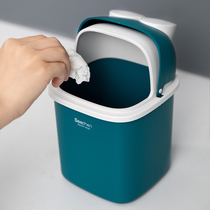 Nordic creative trash can small cute dining table Mini home desktop round barrel-shaped coffee table Shake lid storage bucket