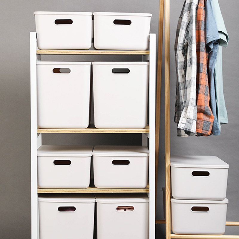 Storage box clothing finishing with lid dustproof plastic enlarged kitchen living room snacks and sundries storage toy storage box