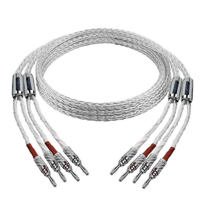 Yangyang Fever Audio Cable 7N Single Crystal Copper Silver-Plated Speaker Cable 16 Strands Hifi Audio Cable Amplifier Speaker Connection Cable