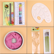 Chenguang students 12-color gouache set art supplies entrance four-piece bucket paint brush palette