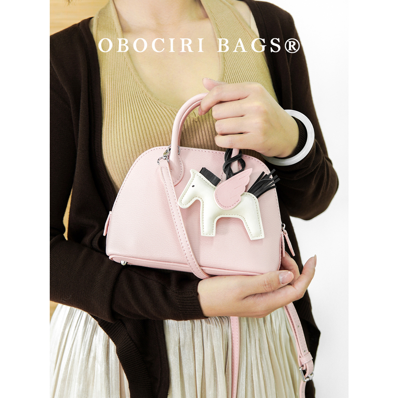 Genuine Leather Bolide Shell Bag, Simple and Exquisite Hand-Held Bowling Bag, Goatskin Gentle Shoulder Crossbody Mini Bag Genuine Leather Bolide Shell Bag, Simple and Exquisite Hand-Held Bowling Bag, Goatskin Gentle Shoulder Crossbody Mini Bag