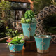 Nordic pastoral elegant ceramic set flower pot retro simple succulent pot home balcony gardening planting flower pot