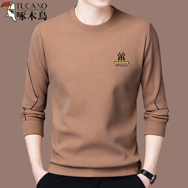 Woodpecker New High-end Fashion plus jacket Men Leisure Round-collar T-shirt Men T-shirt
