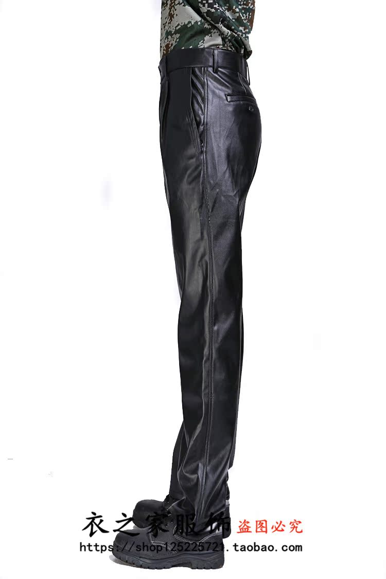 Pantalon cuir homme droit pour hiver - Ref 1477530 Image 12