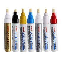 Japans uni Mitsubishi PX-30 silver gold paint pen replenishing color coarse paint pen oblique head not easy to fade advertising pen