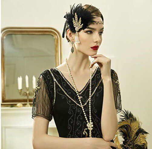 Заколки 1920s great gatsby party costume accessories set headband