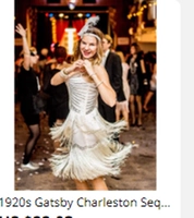 1920 -е годы Gatsby Charleston Bead Fribefer Costume Party