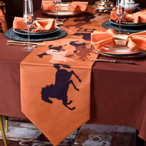 High-end American hotel home fabric table flag bed tail towel bed flag classical tea table cloth rectangular table cover towel