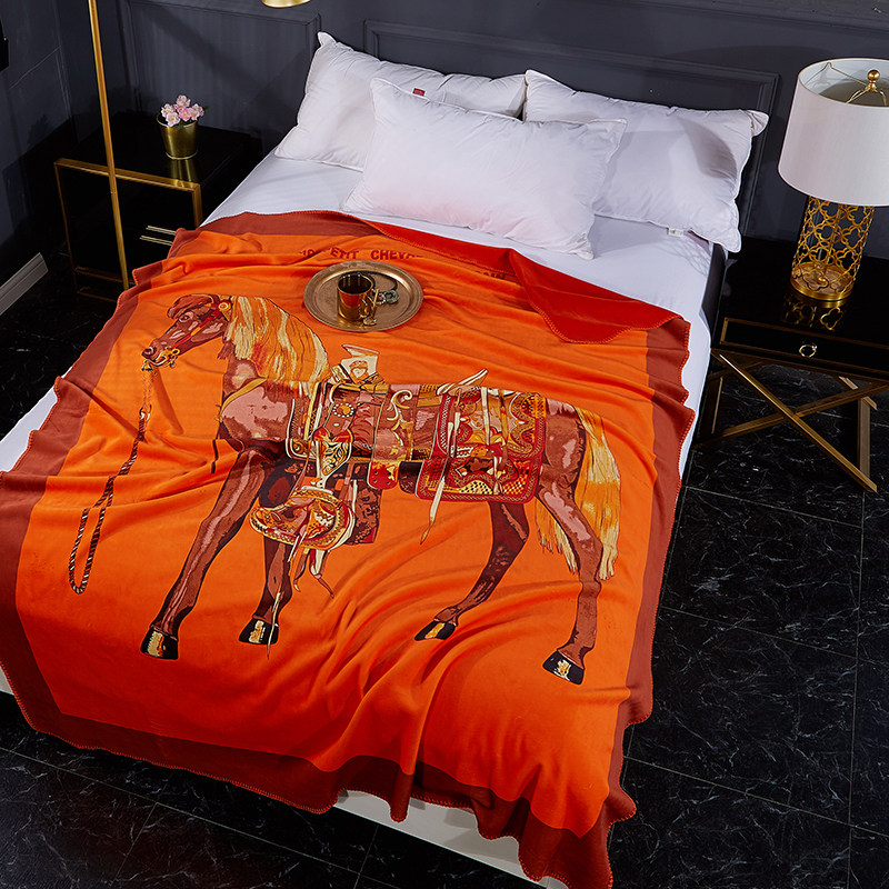 American Flannel Blanket Single Double Autumn Winter Afternoon Nap Leisure Blanket Warm Cover Blanket Fur Towels Thickened Shawl Sofa Blanket-Taobao