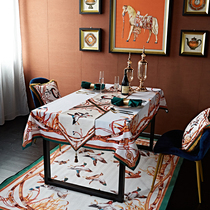 American light luxury tablecloth table flag bed flag rectangular table round table TV cabinet cover cloth art