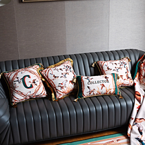 American new high-end cushion pillow light luxury backrest model room home fabric decoration waist