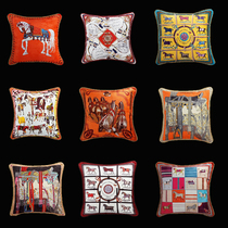 American big brand light luxury pillow club living room sofa cushion homestay model room horse bedside backrest plush