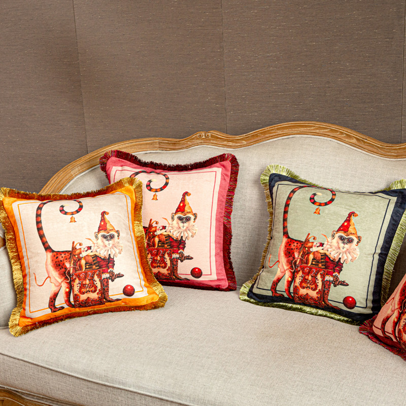 American monkey crocodile cat personality bedside car sofa waist pillow cute ins pillow pillow plush cushion