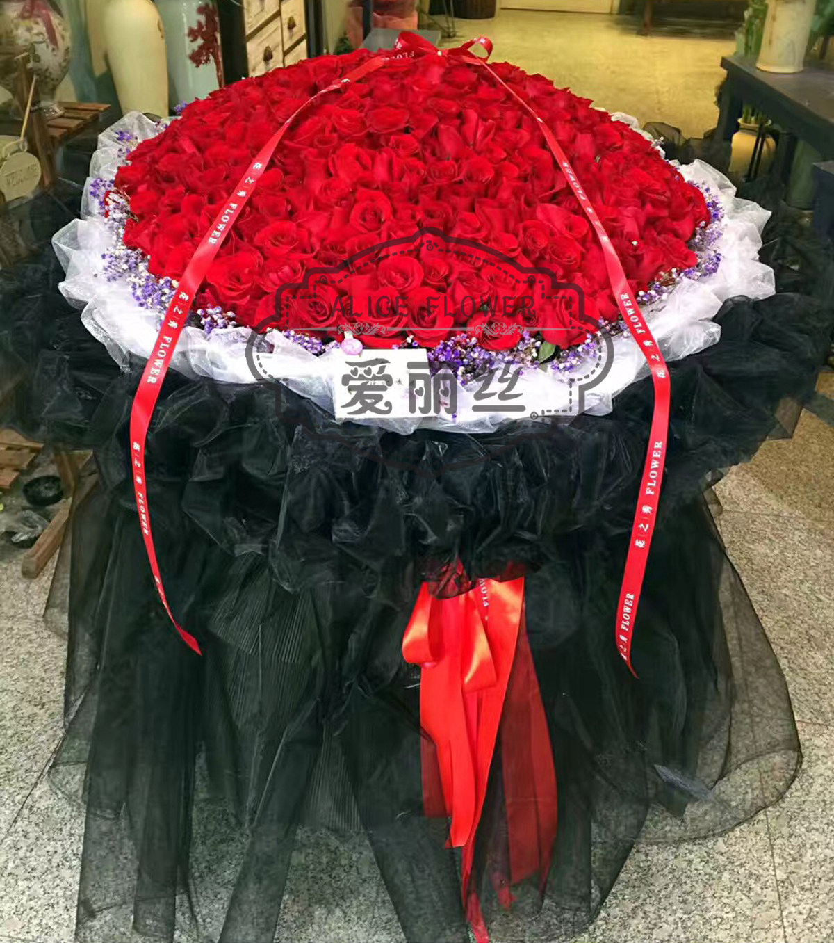 365 Dot 999 521 Dot 521 red rose coursework white birthday flowers Qingdao flowers express Tongcheng