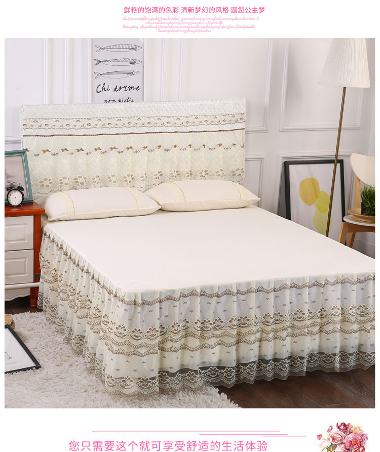 Summer giường váy ren trong khăn trải giường một mảnh 1.8x2.0 * 2,2m 1,5m Simmons bảo vệ nệm bìa trượt - Váy Petti ga giường viền ren