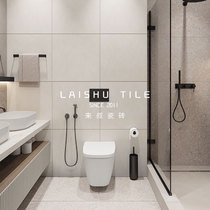 Nordic simple small particle terrazzo tile wabi sabi micro cement brick toilet bathroom toilet non-slip floor tile