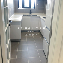 Uncle Nordic modern minimalist white gray solid color whole body brick non-slip wear-resistant bathroom floor tile floor wall tile