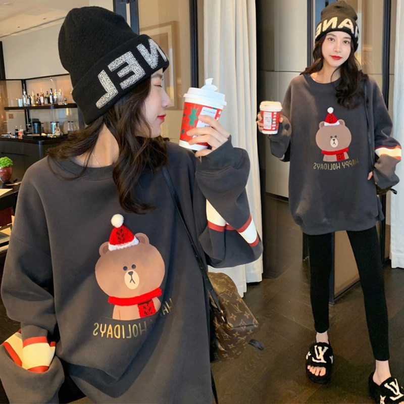 Autumn Clothing New Pregnancy Dress Autumn Winter Clothing Suit Fashion Style Big Size Code Net Red Sweatshirt Spring Autumn and jacket Jacket Women Tide